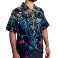 thumbnail image 2 of Love Men's Short Sleeve Poplin Shirt, Casual Printed Beach Button Down Summer Unisex Shirts, 2 of 6