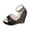 Black, variant on Wedge Sandals for Women Baeitkot Women's Fashionable Casual Spring and Summer Versatile Plus Size Beach Wedge Sandals Solid Color Peep Toe Open Toe One-Strap Buckle Sandals
