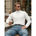 thumbnail image 5 of OALUXE Turtleneck Ribbed Long Sleeve Shirts for Mens Undershirts Knit Thermal Basic Tops, 5 of 7