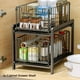 thumbnail image 5 of Organizador de armario de cocina, cajón deslizante, soporte de condimentos de 2 niveles para debajo del fregadero, 5 of 7