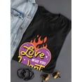 thumbnail image 3 of Love Who You Want Retro Heart T-Shirt Women -Smartprints Designs, Female 5X-Large, 3 of 4