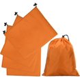 thumbnail image 1 of 5Pcs 210D Polyester Drawstring Bag with Toggle, 10 x 12 Inch Waterproof Travel Storage Foldable Stuff Sack Cinch for Gym Hiking Yoga Clothes Organizer, Orange, 1 of 5