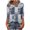 Gray, variant on kcavykas Cute Tops Fashion Clothing Boho Floral Print Oversized Crew Neck 3/4 Sleeve Top Womens Tops Casual Lightweight for Office Work (Gray XXXL)