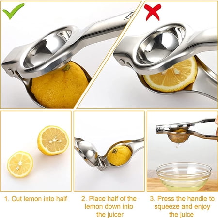 Stainless Steel Hand Manual Juicer Kitchen Tools for Lime Lemon Orange Fruits Juicer Lemon Press Citrus Squeezer