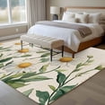 thumbnail image 5 of Daisy Floral Area&nbsp;Rug 8x10ft Spring Flowers Leaf Non-Slip&nbsp;Washable Square&nbsp;Rugs Soft Felt Indoor Floor Mat for Bedroom Kitchen Living Room Bathroom, 5 of 9