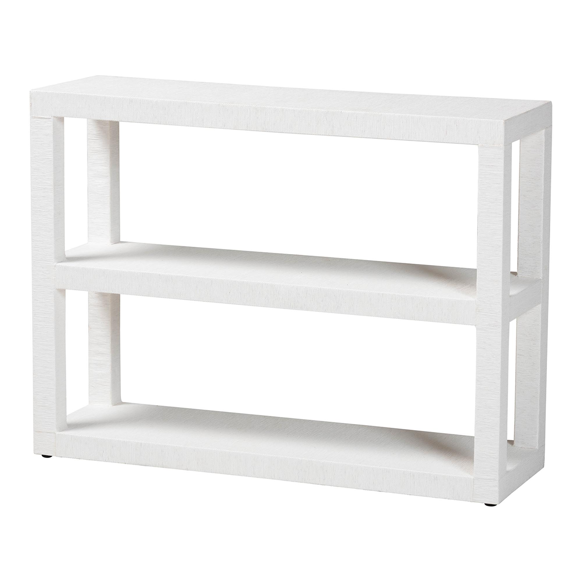 bali & pari Oaklynn Modern Luxe Bookshelf, 3-Tier, White