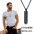 thumbnail image 3 of Vnox-Collar de barra inicial para hombres, colgante de barra Vertical geométrica gruesa con letras de A-Z, Collar Simple informal, regalo para él, 3 of 4
