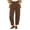Brown, variant on Corduroy Pants for Women Petite Trendy High Waisted Button Barrel Pants Loose Comfortable Khaki Pants with Pockets Fashion Outfits Army Green M