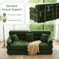 thumbnail image 4 of YINIX 78.7" Sofa Couch with 3 Pillows, 3 Seater Sofa Bed for Living Room, No Assembly Required, Green, 4 of 11