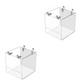 thumbnail image 3 of Guardoinrt Plastic Bird Water Bath Tub Easy To Install Sturdy And Durable Wide Application Made With Plastic Bath Box 13*11*13CM 2Set, 3 of 6
