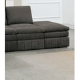 thumbnail image 4 of Mink Morgan Fabric Plush Cushion Couch 5pc Modular Sectional Set 1x Corner Wedge 2x Armless Chairs 2x Ottomans Living Room, 4 of 9
