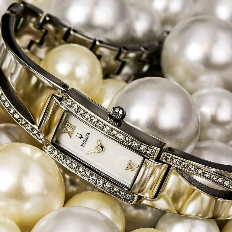 Bulova Women's Crystal MOP Watch 96T63 - Walmart.com