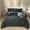 Dark Gray, variant on Light Gray Fluffy Faux Fur Duvet Cover Three-piece Set , Luxury Ultra Soft  Shaggy Plush Bedding Set, Fuzzy Comforter Cover with 2 Furry Pillow Cases, Zipper Closure,Cozy and Warm,QUEEN/KING Sizes
