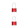 thumbnail image 3 of Eigraketly Cerradura codificada, Color sólido, impermeable, antioxidante, contraseña de 4 dígitos, casillero portátil, candado para puerta, rojo largo 2piezas, 3 of 6