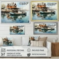 thumbnail image 4 of Designart "Reflective Moments at the Harbor Port IV" Nautical & Beach Floater Framed Wall Art Print, 4 of 7