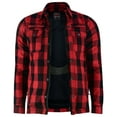 thumbnail image 6 of Renegade Classics Men’s Motorcycle Shirt All Season Sporty Armored Flannel Shirt - Red Water Resistant and Dureable, 6 of 7