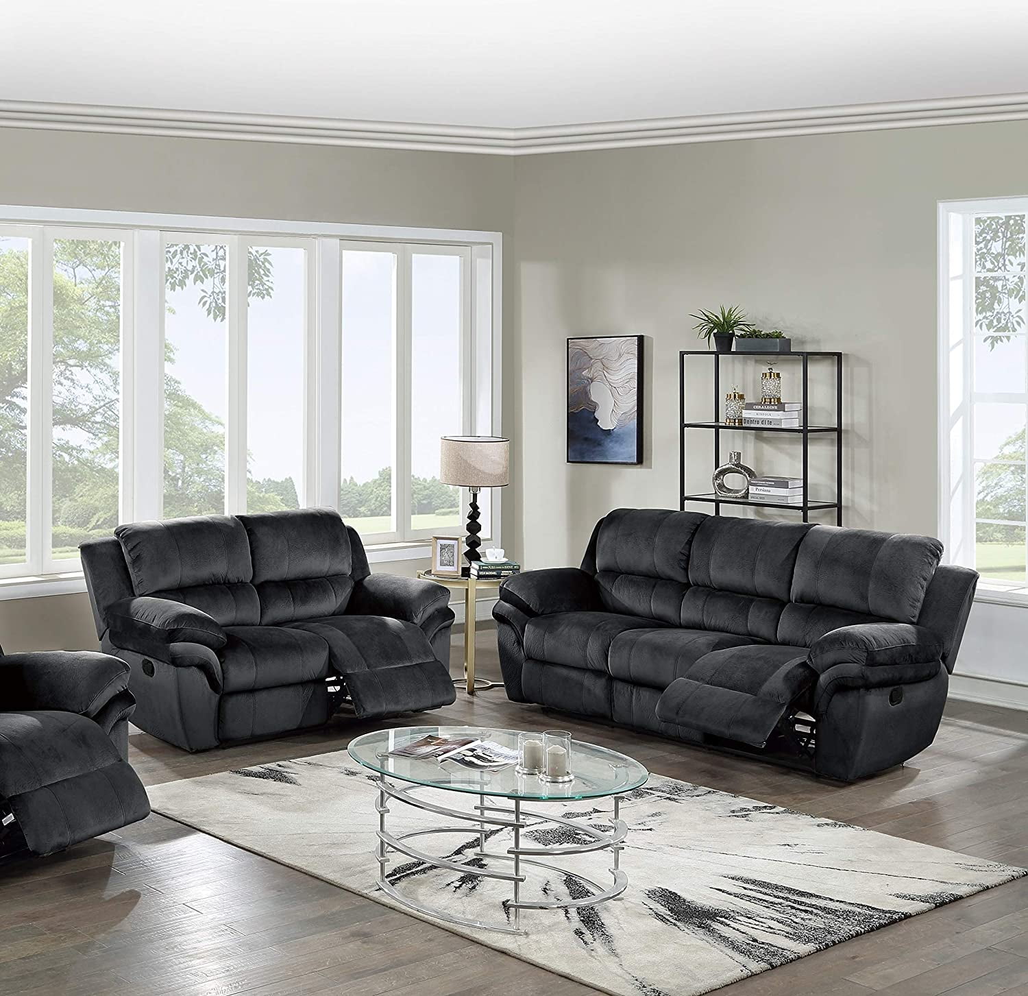 Loveseat Manual Motion Recliner Couch