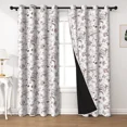 thumbnail image 6 of Lfeey Vintage Floral Watercolor Blackout Curtains, Room Darkening Thermal Insulated Window Drapes with Grommet Top, 42" W x 96" L, 2 Panels, 6 of 7