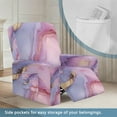 thumbnail image 3 of Xoenoiee Purple Golden Marble Pattern Recliner Chair Cover Stretch Sofa Slipcover Sofa Cover 4-Pieces Furniture Protector Couch Cover with Elastic Bottom, 3 of 7