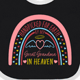 thumbnail image 4 of Inktastic Handpicked for Earth by My Great Grandma in Heaven Rainbow Boys or Girls Baby Bib, 4 of 4