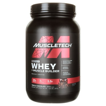 MuscleTech 100% Whey Protein + Muscle Builder Triple Chocolate 1.8lbs