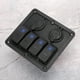 thumbnail image 3 of Gang 12V 24V 4 Panel De Interruptor Basculante IP65 A Prueba De Agua Con Enchufe De Encendedor 2 USB Para Coche Barco, 3 of 7