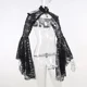 thumbnail image 3 of Chaqueta victoriana de encaje transparente negra para mujer, mangas acampanadas Steampunk, abrigo Vintage de Anime, Top gótico, Carnaval de Halloween, 3 of 5