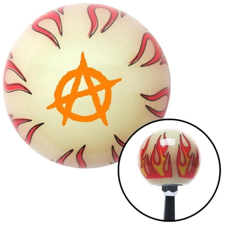 American Shifter Orange Anarchy Ivory Flame Shift Knob with M16 x 1.5 Insert Shifter Auto Manual Brody