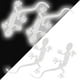 thumbnail image 1 of Pegatinas para Motocicleta Camaleony 4 Pzas Blanco Gecko Reflectantes VentDepot, 1 of 2