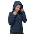 thumbnail image 2 of 33,000ft Women's Softshell Jacket, Fleece Lined Warm Jacket Light Hooded Windproof Coat for Outdoor Hiking, 2 of 6