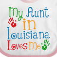 thumbnail image 4 of Inktastic My Aunt in Louisiana Loves Me Boys or Girls Baby Bib, 4 of 4