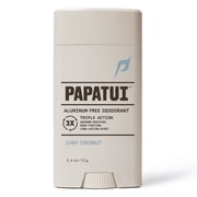 Papatui Triple Action Complex Mens Aluminum Free Deodorant, Lush Coconut, 2.6 oz