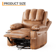 thumbnail image 4 of CazToi Faux Leather Electric Recliner Chair with Massage and Heat for Living Room, Bedroom, Nursery, 4 of 6