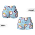 thumbnail image 5 of Haiem Gnome Pool Party No Front Seam Biker Shorts for Women Yoga Workout Gym Bike Shorts with Tummy Control Moisture-Wicking-Medium, 5 of 9