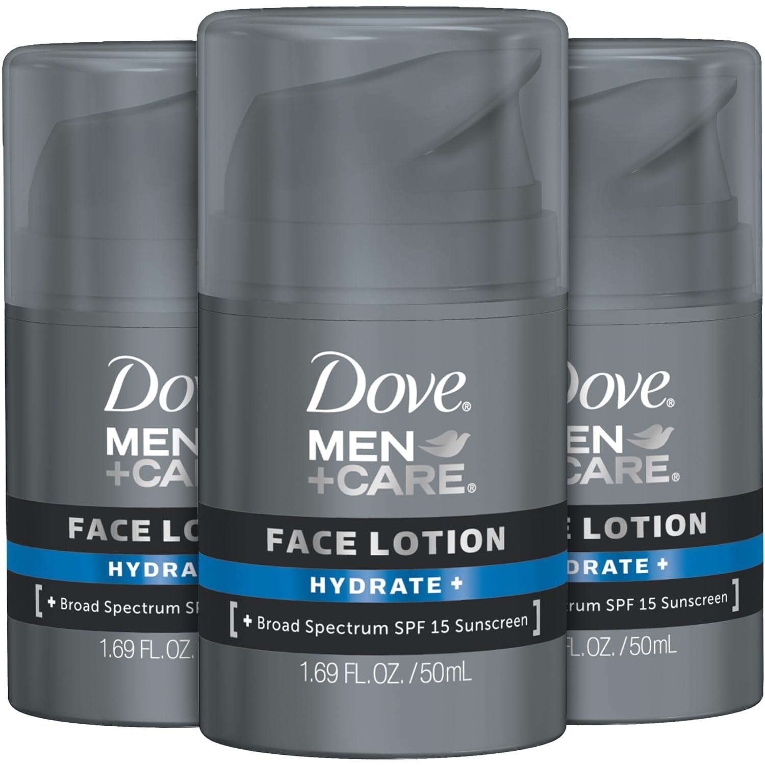 Dove Men+Care Face Lotion, Hydrate 1.69 oz (Pack of 3)