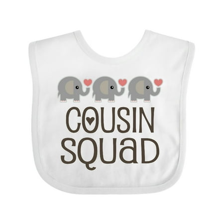 

Inktastic Cousin Squad Elephant Gift Baby Boy or Baby Girl Bib