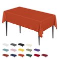 thumbnail image 6 of Sm:)e Set of 2 Stain and Wrinkle Resistant Fitable Orange Table Cloth Square 60x60 Inch, Reusable and Washable Polyester Fabric Table Covers for Party, Wedding and Banquet Decoration 4ft Table, 6 of 8