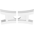 thumbnail image 2 of 12"W x 8"H x 2"ID x 2 1/2"C x 1"P Haven Architectural Grade PVC Contemporary Ceiling Medallion, Two Piece, 2 of 11