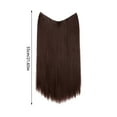 thumbnail image 3 of Hair Extensions Secret Hidden Wire In Real Long Thick Straight Curly Headband For Women,Brown Pullover Toupee, 3 of 3