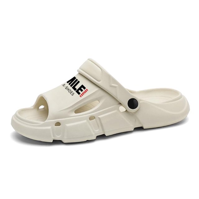 Men's Beach Slippers with Soft Low Arch Support Comfortable Thick Sole Anti Slip Easy To Clean