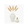 thumbnail image 6 of Elegant Ceramic Jar for Living Room Decor - Modern Textured Finish Accents for Home Styling - Decorative Flower Vase for Room, Bedroom, House, Office, and Table Interior Display- 15", White & Gold, 6 of 12