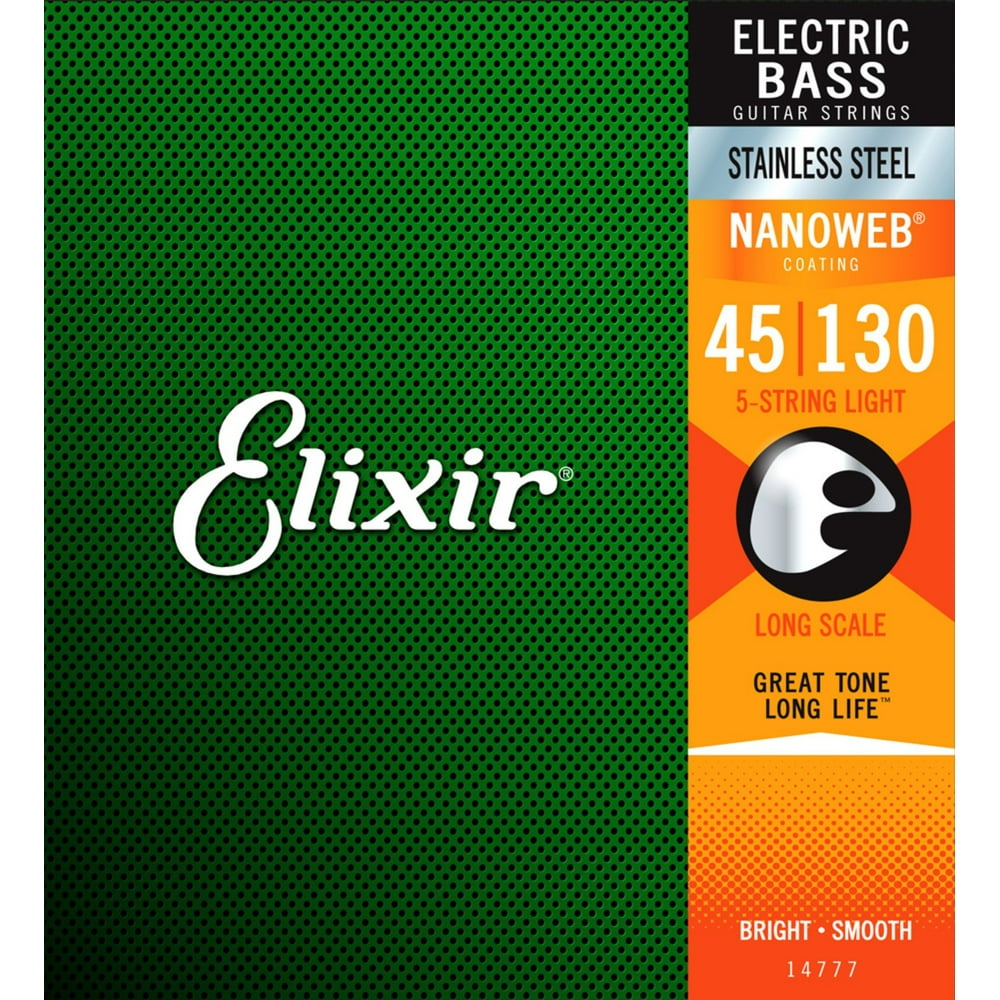 Elixir Strings 14777 E Bass S.Steel w/NANOCoating, 5Str Light