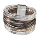 thumbnail image 1 of Pulsera de mujer tipo brazalete premium, accesorios para atuendos, fácil de usar, regalo, brazalete versátil con cierre, elegante Oro Plata Gris, 1 of 8