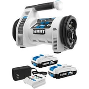 HART 20-Volt Dual Function Inflator with 2-Pack 2Ah Battery and Charger Starter Kit Bundle