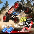thumbnail image 5 of Metal Car Large 1:8 Scale 4WD Remote Control Monster Truck with 2 Batteries Toys Gifts for Kids Adults 2.4Ghz All Terrain Off-Road Vehicle, 5 of 11