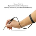 thumbnail image 3 of Tweezers Protector, Falling Resistant Skin Friendly Lash Tweezers Wristband Replaceable Pull Rope Soft Texture Portable Silicone  for Salon Black, 3 of 7