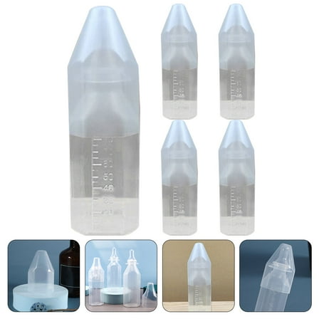 Toyvian Plastic Bottles Baby Feeding Bottles Transparent Plastic 5set