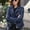 Blue, variant on HWRETIE Coat Women Cool Faux Leather Jacket Long Sleeve Zipper Fitted Coat Fall Short Jacket Blue 6(M)