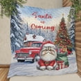 thumbnail image 3 of Santa is Coming Persian Merry Christmas Xmas Noel Truck Tree Quilt Blanket Cat Lover Kitten Owner Gifts Cozy Comforter Throw Blanket - 02023, 3 of 5