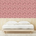 thumbnail image 3 of Ambesonne Leafy Art Peel & Stick Wallpaper for Home, Dreamy Leaves of Forest, 13"x100", Pale Pink Raspberry Teal, 3 of 5